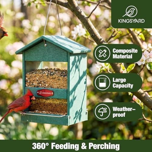 Kingsyard Wild Bird Feeder for Outdoors, Hanging Bird Feeders