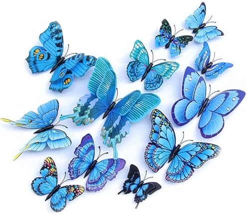 OPSEAM 3D Butterfly Wall Decor Butterfly Decorations Stickers with Magnets