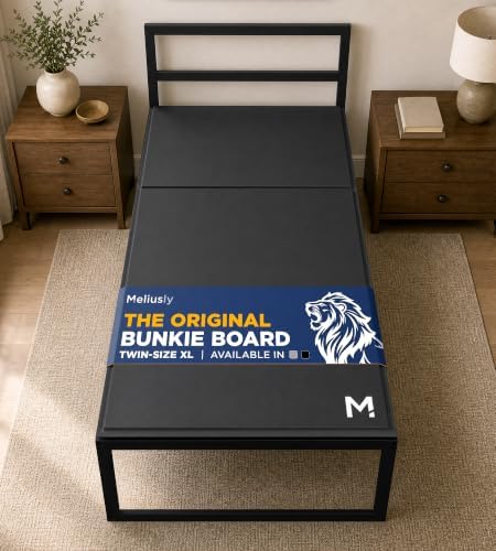Original Bunkie Board Twin XL Size (38x79) - Under Bed Support, Black
