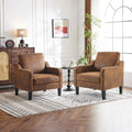 VINGLI Accent Chair Set of 2 Gold Foil Upholstered Armchair, Living Room