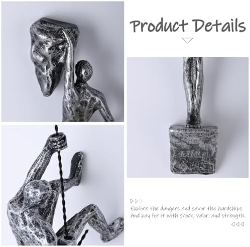 Set of 6 Climbing Men Wall Art Decor Sculpture,Nordic Modern Simplicity Decorative Wall Art, Climbing Man Sculptures,Home & Office Climber Gifts