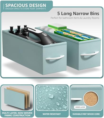 Sorbus 5-Drawer Narrow Dresser for Bedroom (Aqua)