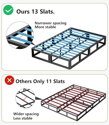 7 Inch King Box Spring with Fabric Heavy Duty Steel Support