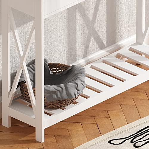 ChooChoo Console Table with Drawer for Entryway with Stable X Supports