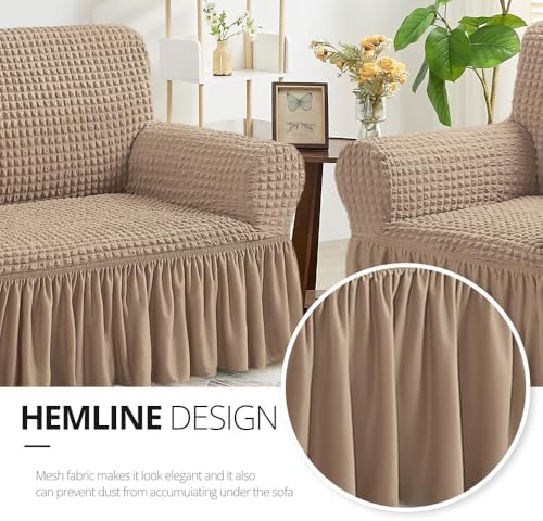NICEEC Loveseat Covers Washable Love Seat Couch Covers Slipcover with Skirt
