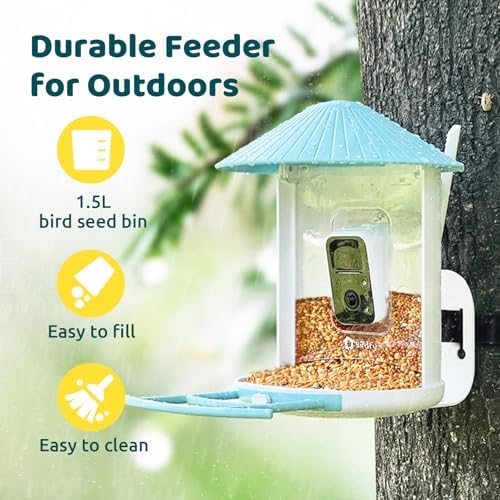 NETVUE by Birdfy Smart Bird Feeder with Camera for Outdoor, AI Bird ID