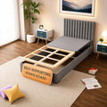 Premium 38mm Split Wood Bunkie Board Twin XL Size Bed - 2-Piece Under Mattress Support Board, Fully Assembled, Fabric Ventilation Cover - Replaces Wooden Slats or Box Spring for Bed Frames