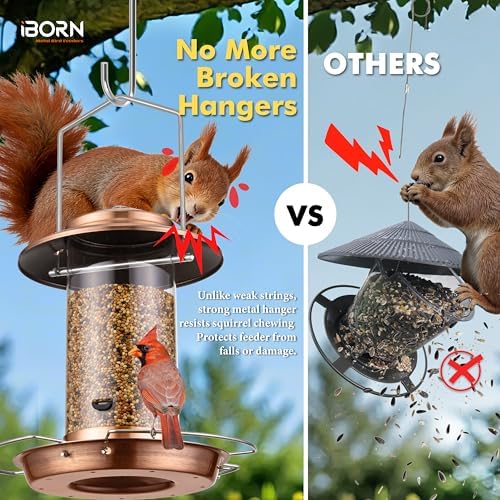 Bird feeders for Outdoors Metal Chew Resistant Copper-Plating, 1PK