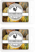 Cucumber Melon Wax Melts, 2 Pack Soy Cubes