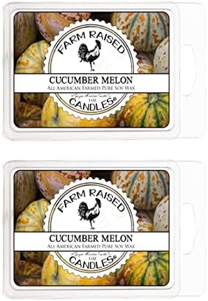 Cucumber Melon Wax Melts, 2 Pack Soy Cubes