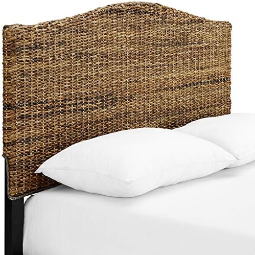 Crosley Furniture Serena Rattan Bed Headboard, Queen