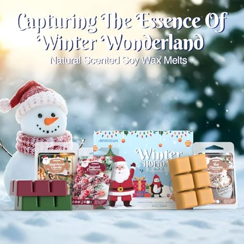 ARVIDSSON Winter Scented Wax Melts, Holiday Soy Wax Cubes for Wax Warmer