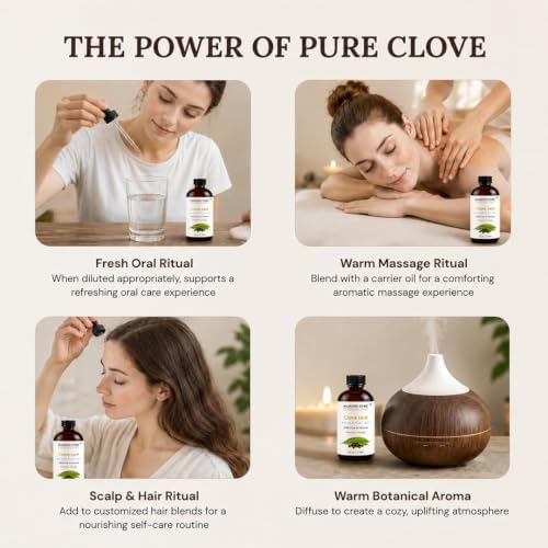 Majestic Pure Clove Essential Oil for Diffuser - 4 Fl Oz