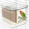 No Mess Automatic Bird Feeder for Cage,Parakeet Seed Catcher,Food Container
