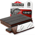 X-PROTECTOR Non-Slip Furniture Pads 8 PC 1.5”x 5” Rubber Furniture Grippers