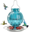 Glass Hummingbird Feeder for Outdoors Hanging, 26 fl oz Bird Nectar Feeder