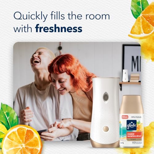 Glade Automatic Spray Air Freshener Refill, Coastal Sunshine Citrus, 2 Ct
