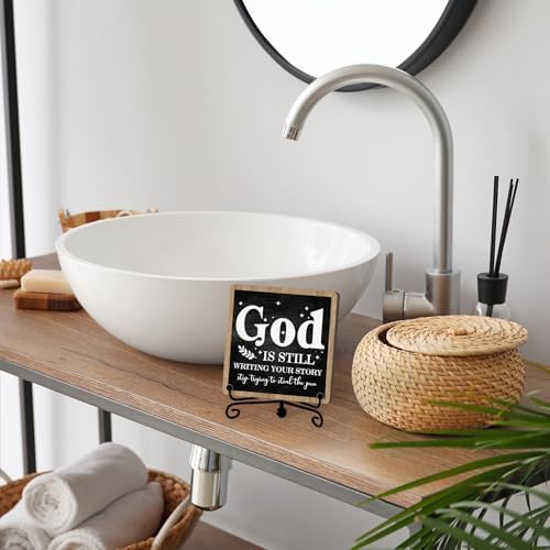 Home Decor, Farmhouse Shelf Decor For Living Room, Boho Aesthetic Table Decorations, Christian Gifts For Women Men, Entryway Tv Stand Fireplace Mantle Coffee Table Decoration (story-01)