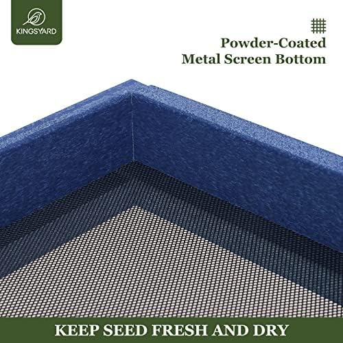 Kingsyard Platform Bird Feeder for Outdoors, Hanging Feeding Tray