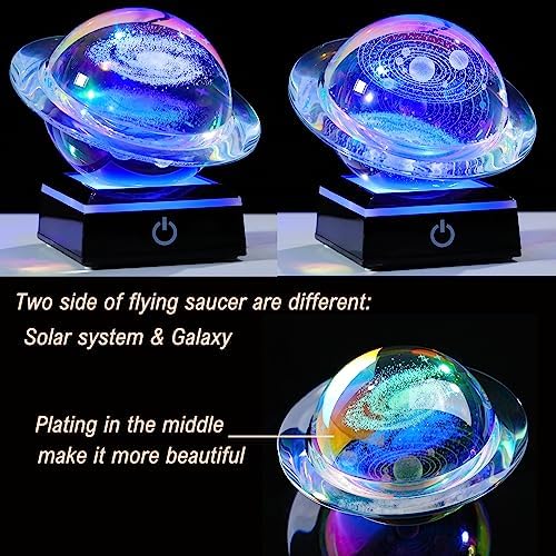 3D Solar System Model Galaxy Crystal Ball Astronomy Gift Room Decor