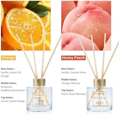 200ml Scent Diffuser with 6 Fiber Sticks, 6.76 oz Reed Diffuser Set