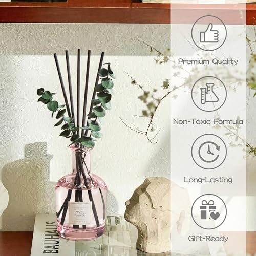 COCORRÍNA White Flower Reed Diffuser, 6.76 oz