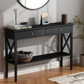 ChooChoo 47" Entryway Table with Drawers and Storage Shelf