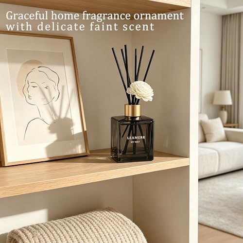 Reed Diffuser Set, My Way Floral Fragrance Diffuser 6.1 fl oz with 6 Reed Sticks Long-Lasting Home Fragrance Reed Diffuser for Home Room Office Bathroom Shelf Decor
