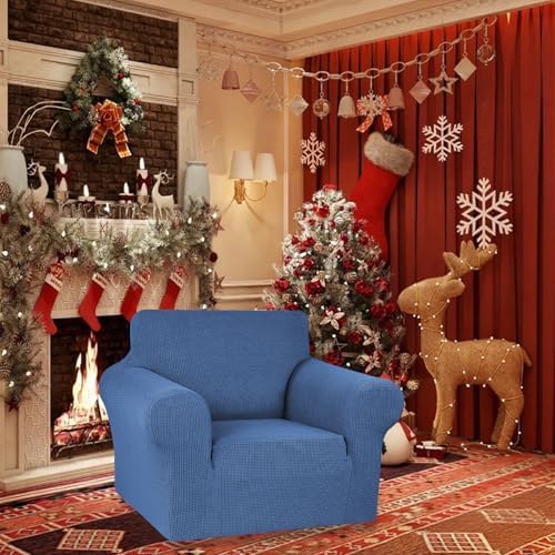 KEKUOU Stretch Chair Sofa Slipcover, Single Couch Cover,Riverside