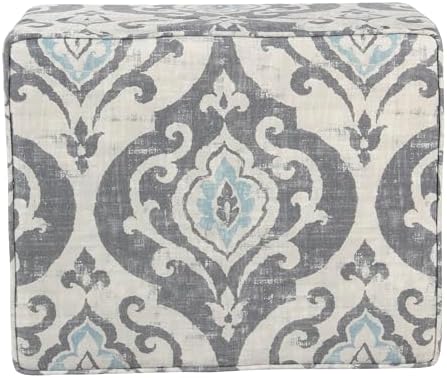 Spatial Order 22" Dinah Collection Storage Ottoman - Blue Slate