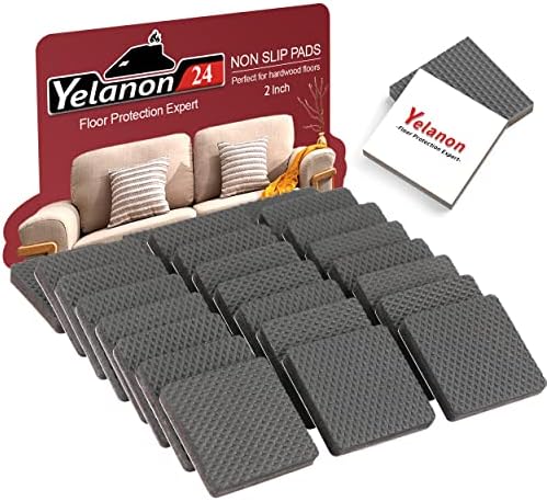 Non Slip Furniture Pads for Hardwood Floors Yelanon 24 Pcs 2"