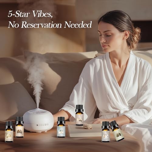 Auelife Hotel Diffuser Oil Set, 6x10ml Hotel Scent for Home