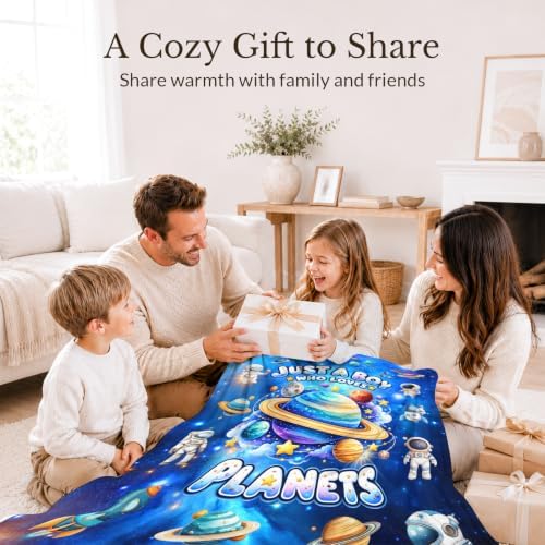 Blankets Gifts for Boys, Kids Planet Blanket for Sons Grandsons