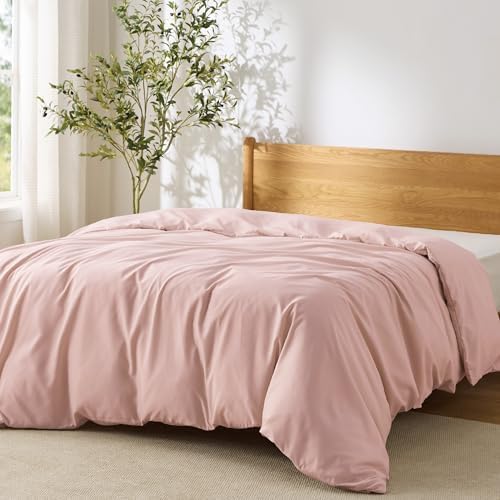 Bedsure Duvet Cover King Size, 1Pc Soft Double Brushed Bedding, Blush Pink