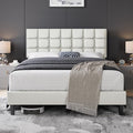 Yaheetech Queen Size Upholstered Tufted Bed Frame with Headboard