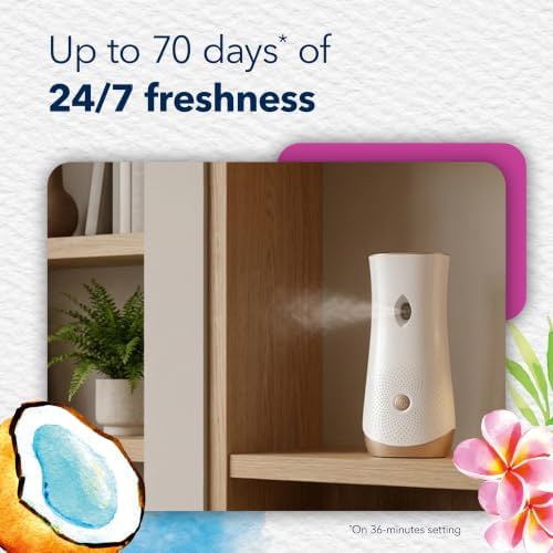 Glade Automatic Spray Air Freshener Refill, Tropical Blossoms, 2 Count
