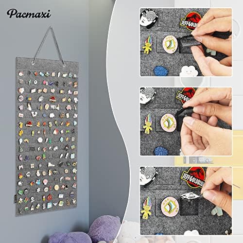 PACMAXI Hanging Brooch Pin Organizer, Display Pins Storage Case