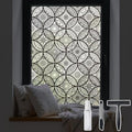 DKTIE Boho Stained Glass Window Privacy Film Easy to Install 17.7" x 78.7"