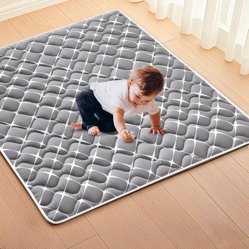 High-Density Foam Baby Play Mat, 36x36 Inches Thicken One-Piece Comfortable and Soft Playmat, Non Slip Machine Washable Floor Mat for Infants, Tapete para Bebes,Toddlers
