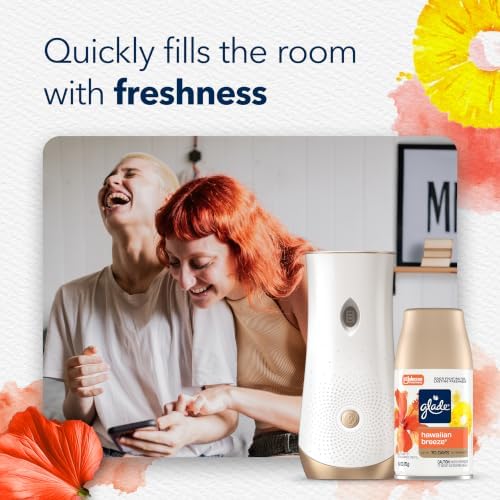 Glade Automatic Spray Air Freshener Refill, Hawaiian Breeze, 2 Count