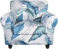 SearchI Stretch Sofa Cover Printed Couch Covers, Floral Pattern 2 Piece Armchair Slipcover with Separate Chair Cushion Cover, Washable Furniture Protector for Living Room(Armchair,Summer Pattern)