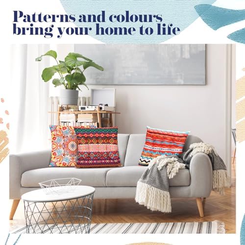 Menkxi 6 Pcs Bohemian Floor Pillows 15 Inch, Classic