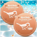 OICEME Bird Bath Purification Disk Pure Copper Outside Winter Solar Power Birdbath Wild Hummingbird Pedestal Fountain Cleaner Humming Feeder Cage Dispenser Bowl Ground Safe Garden Lover Women Gift