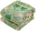 VANJOROY Boho Throw Blanket, 100% Organic Cotton Breathable Ultra Soft 91" x 108" King Bed Quilt Throw - All Season Floral Rustic Farmhouse Decor Luxury Blanket for Sofa Couch Chair and Gift