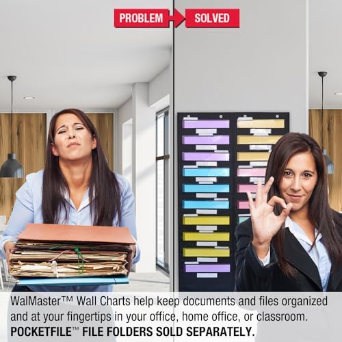 Ultimate Office WalMaster 20-Pocket Wall Chart System with Label Holders