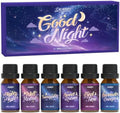 SALUBRITO Good Night Fragrance Oils, Premium Essential Oil Set for Diffuser, Soap, Candle Making scents, Nighty Night, Well Rested, Tranquility, Sweet Dream, Bed Time, Lavender Breeze