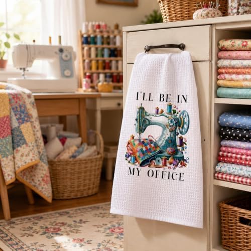 LXOMILL Sewing Gifts for Women, Quilting Kitchen Towels, Funny Sewist Gift