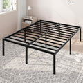 Allewie Full Size Bed Frame, 18 Inch Metal Beds with Storage Space, Black