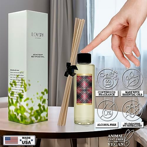 Joy Winterberry Spruce Diffuser Oil - Holiday Essential Oils for Diffuser Refill & Air Freshener Room Spray - Long-Lasting & Natural Home Fragrance, Scented Oil for Diffusers, USA Made, 4oz