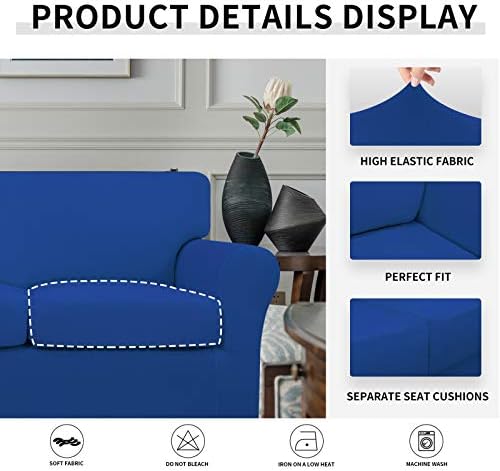 Easy-Going 4 Pieces Oversized Stretch Couch Cover for Dogs Washable